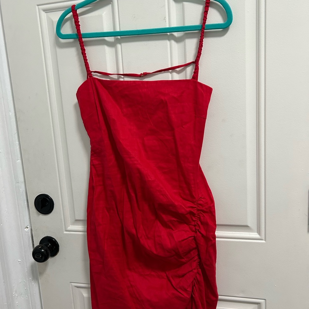 J. Crew Red Spaghetti Strap Sheath Dress Mini